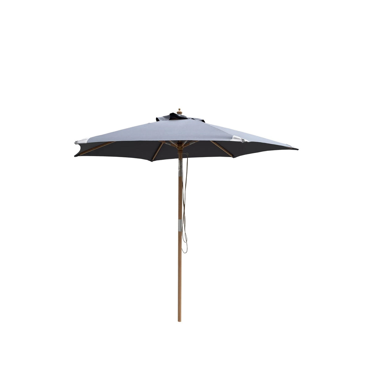 Geneve Parasol Ø2.5 m, Beech Pole - Grey