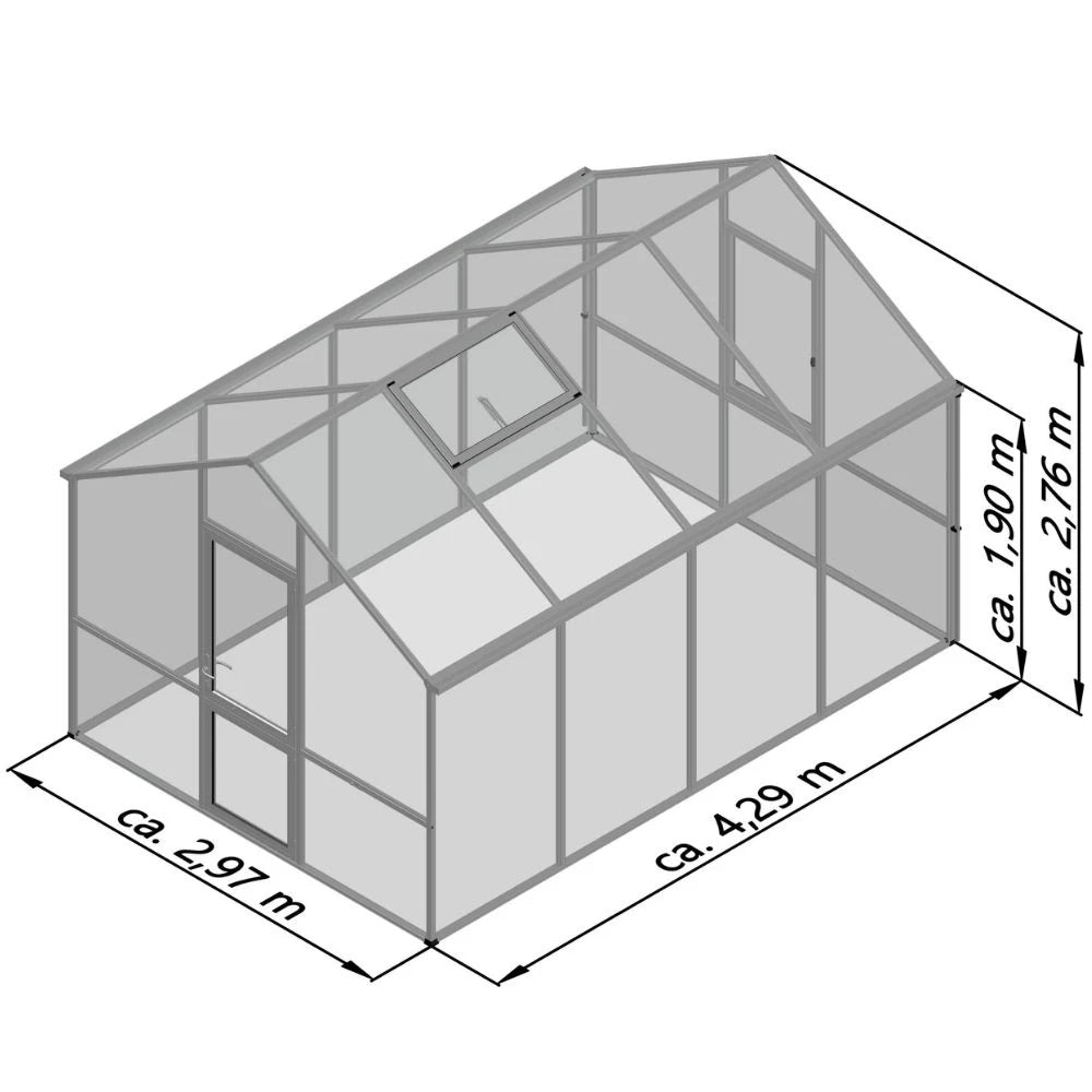 Greenhouse Dahlie IV, anthracite-grey