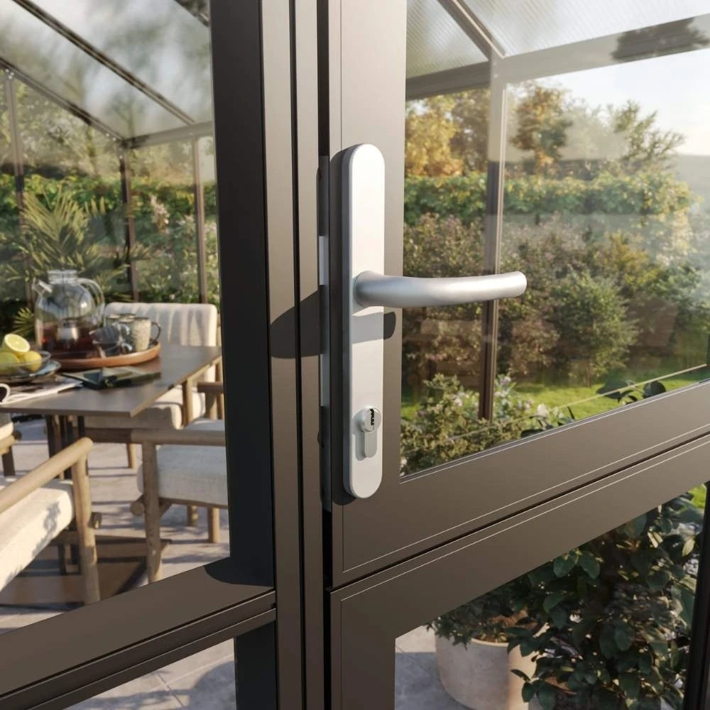 Greenhouse Novum IV, 4 mm glass + polycarbonate, fir green