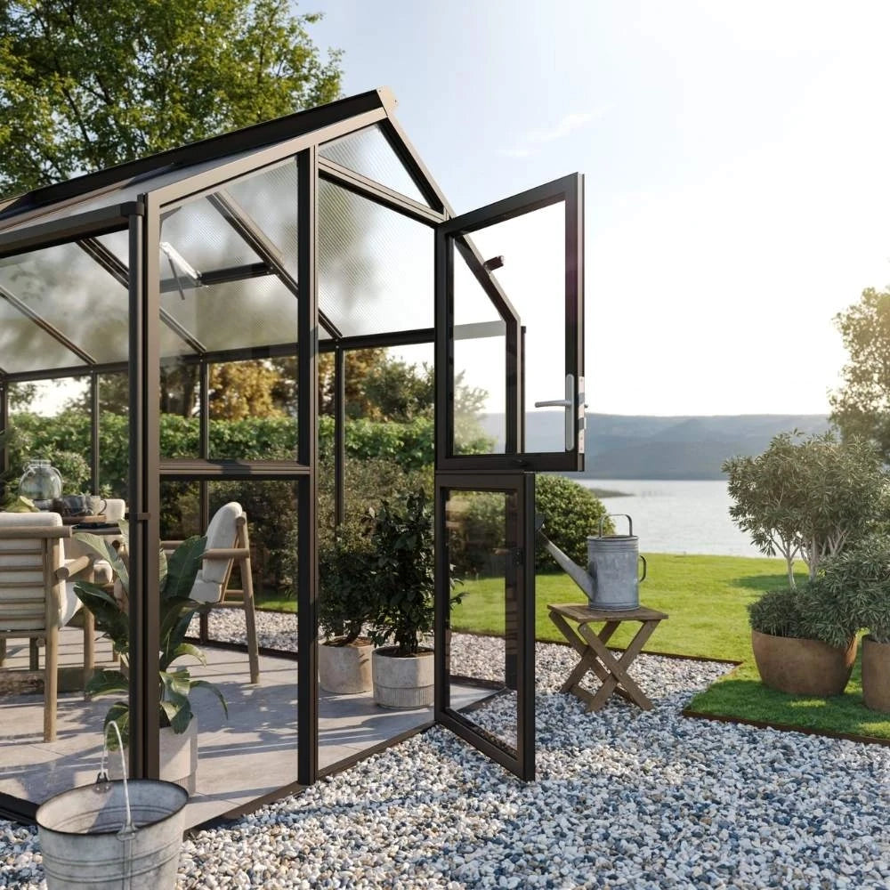 Greenhouse Galant IV, only polycarbonate, anthracite-grey