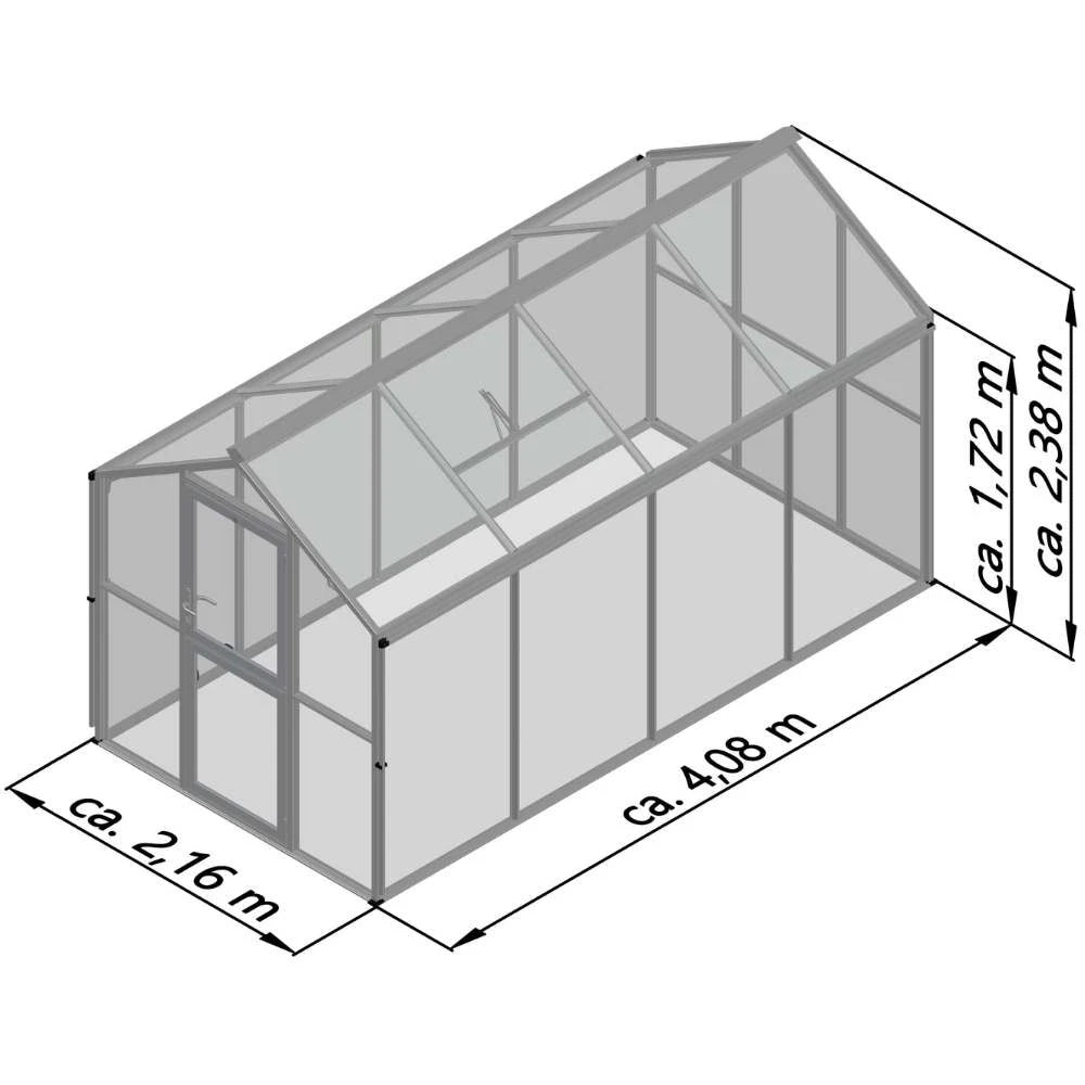 Greenhouse Galant IV, 4 mm glass + polycarbonate, pressblank