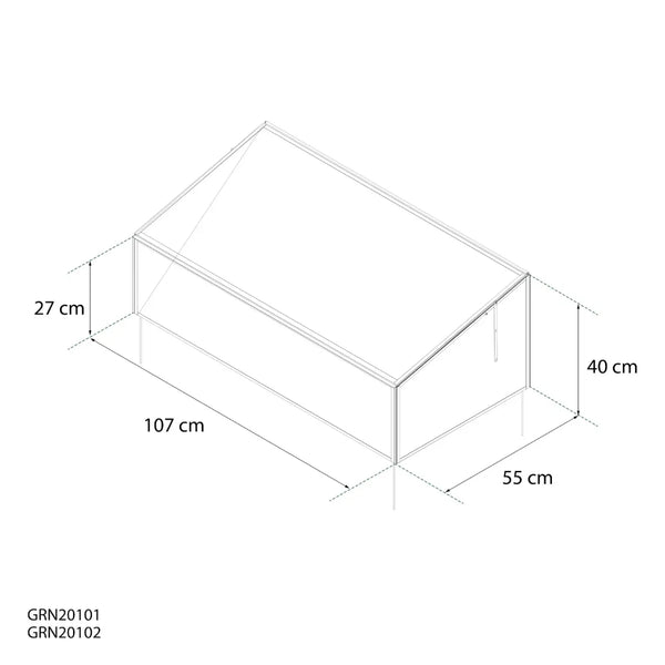 Cold Frame – One-sided 107 cm – Double Lid
