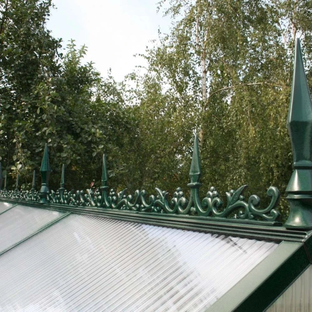Ridge onamentation for greenhouse type II, moss green
