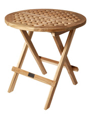 Round Folding Slatted Teak Table Ø50 cm